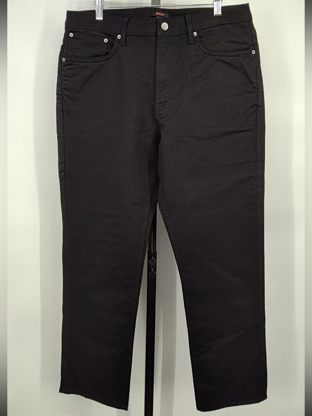 Quince Men Comfort Stretch Traveler 5-Pocket Pants Black 35X30